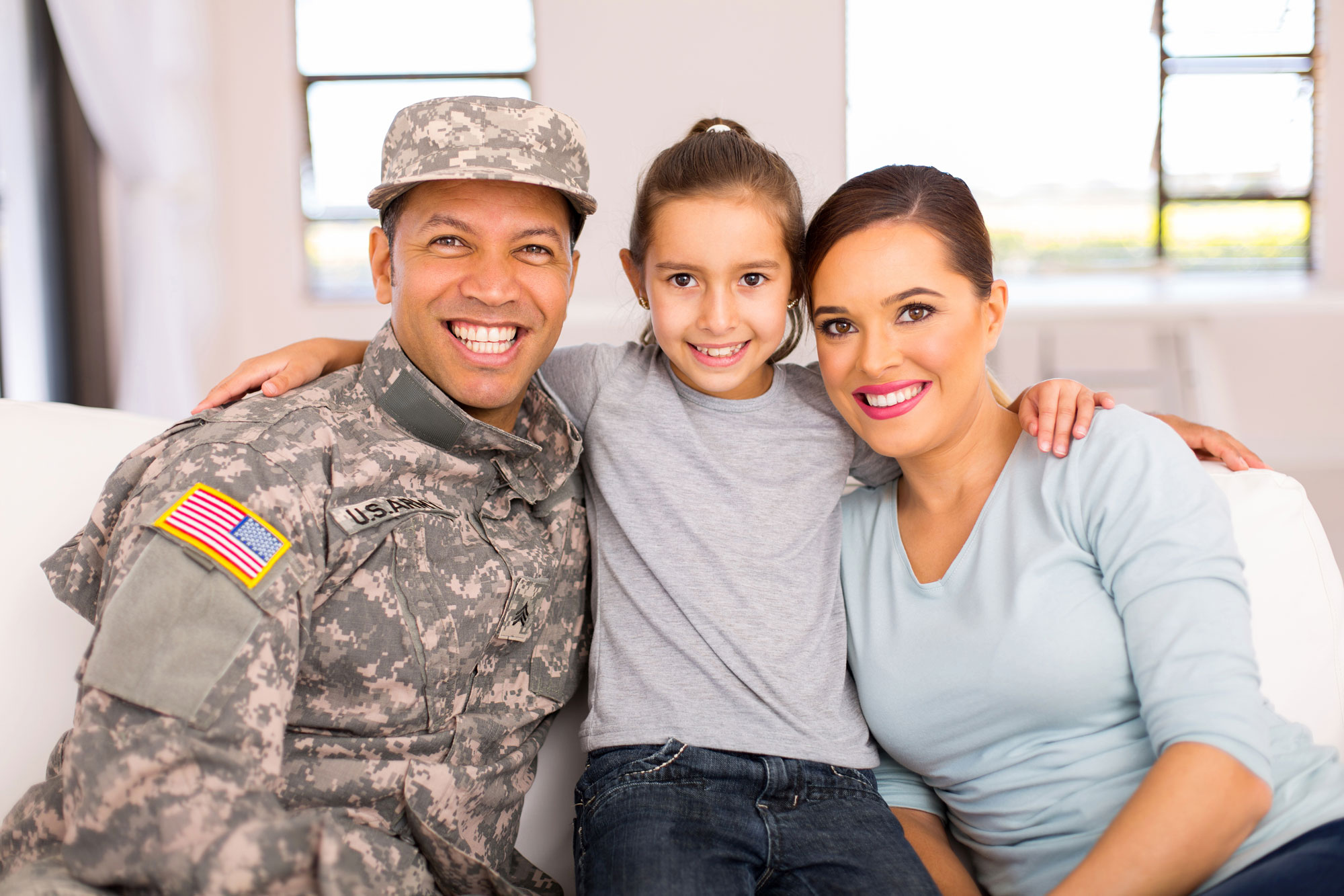 veteran family happy
