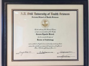 an audiologist diploma