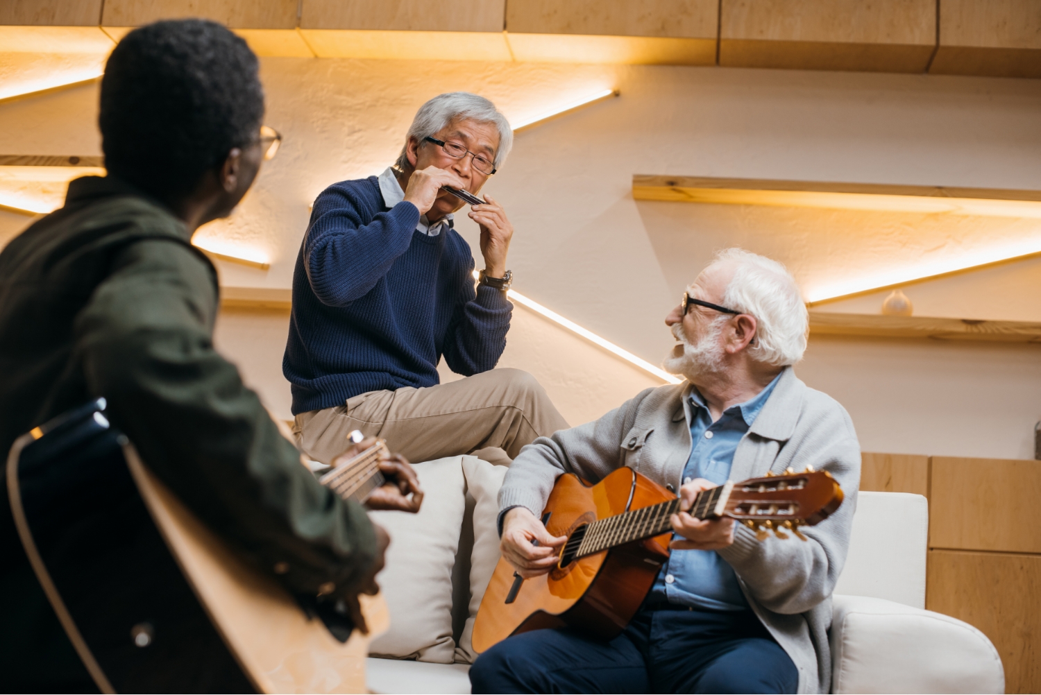 senior friends musicians