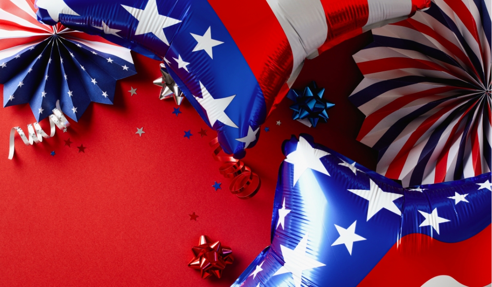 july fourth american flag balloons decorations