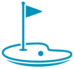 golf hold icon blue