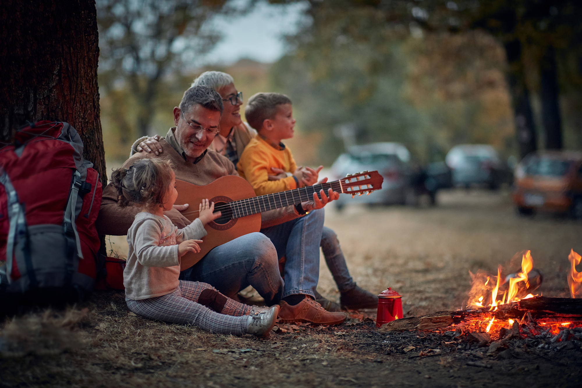 grandparents camping grandchildren