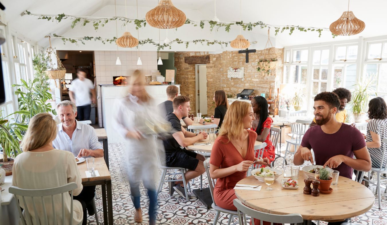 people in cafe