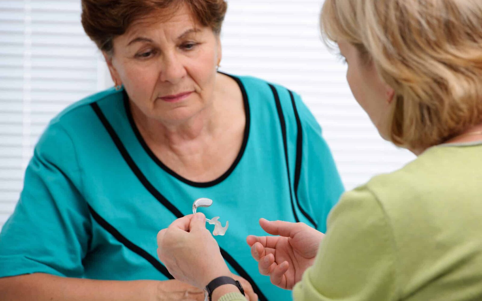 audiologist patient hearing aids