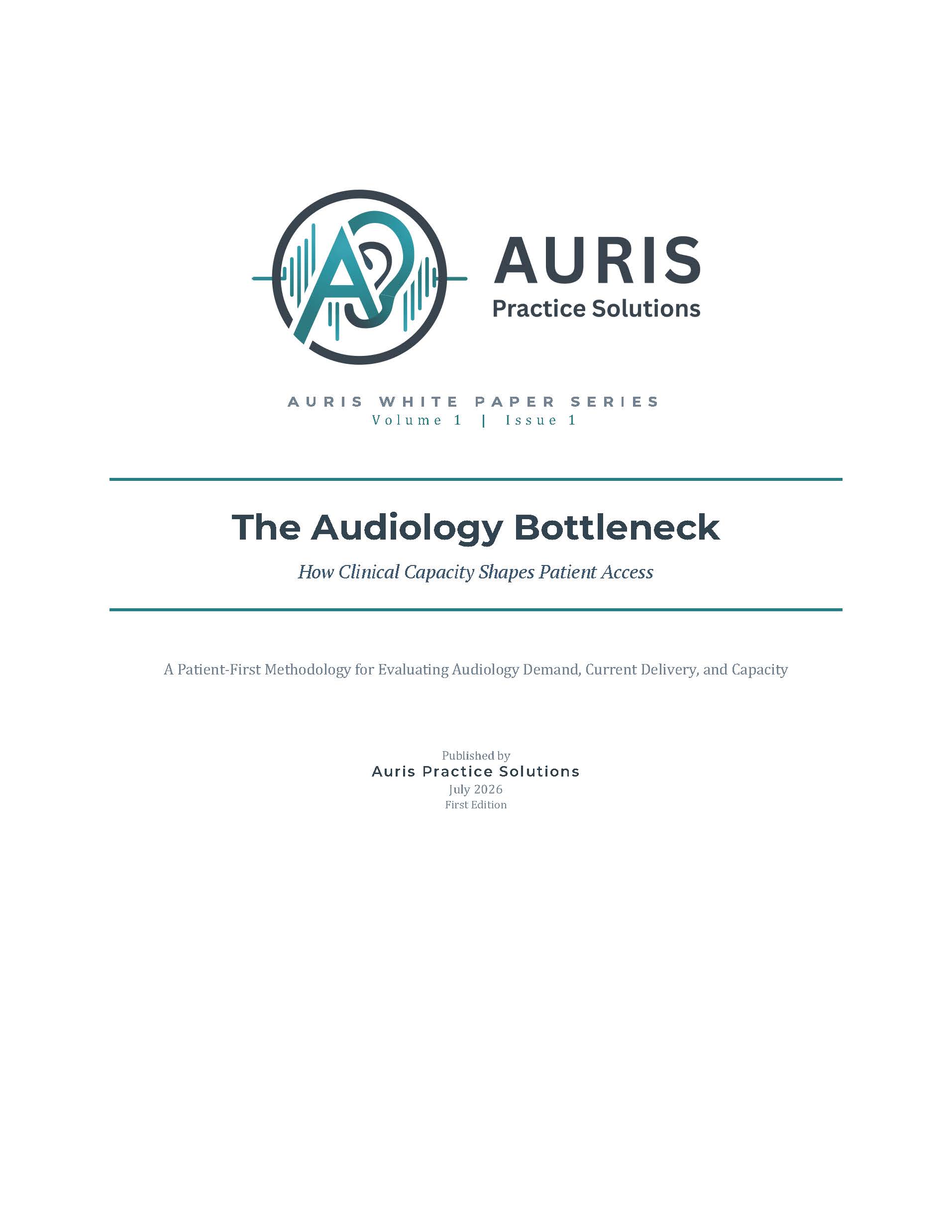Auris White Paper The Audiology Bottleneck July 2026 Page 01