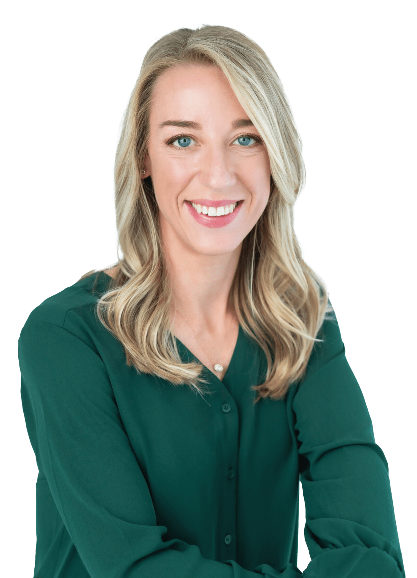 Dr. Nicole Richa headshot smiling in a green shirt