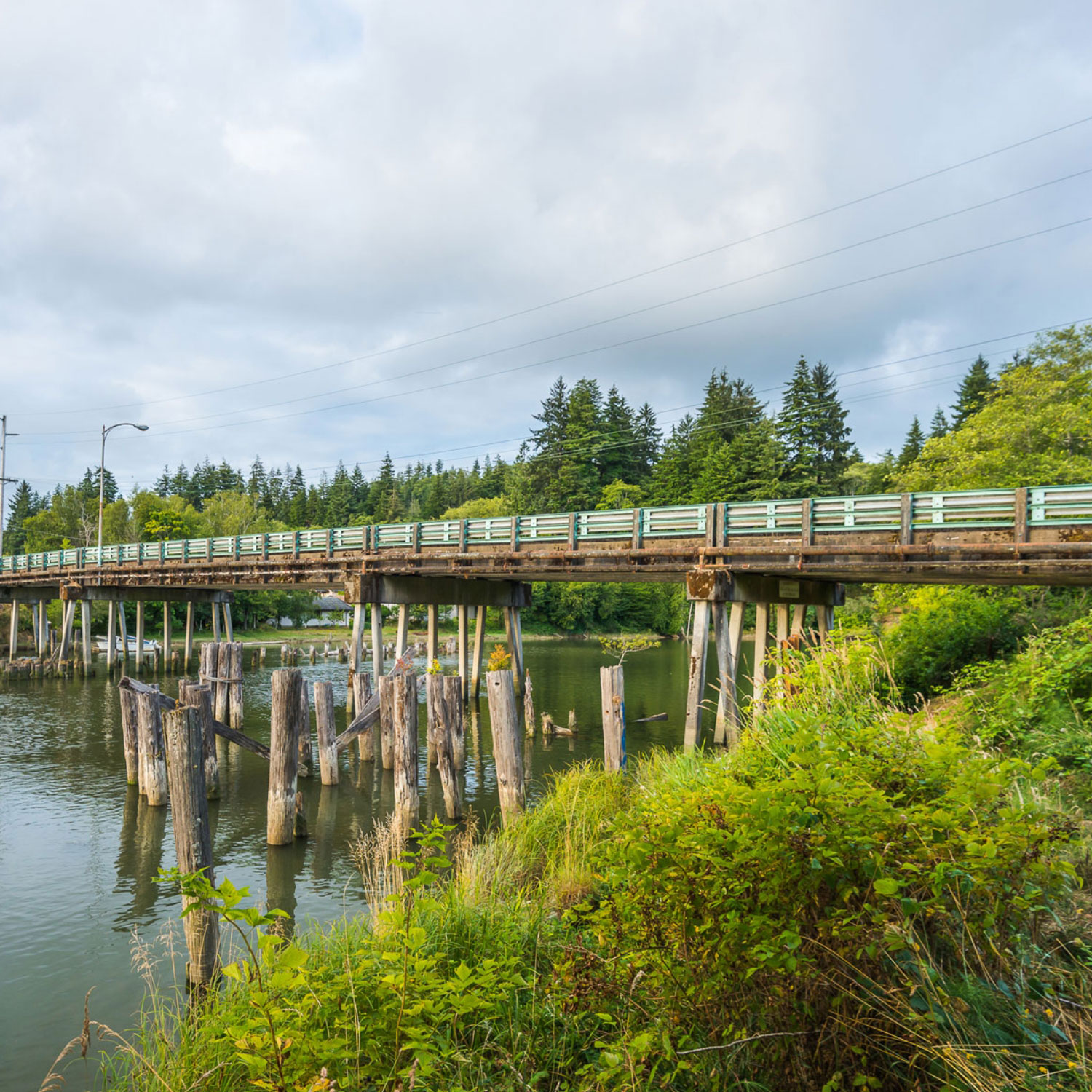 aberdeen washington view of river bridge sq