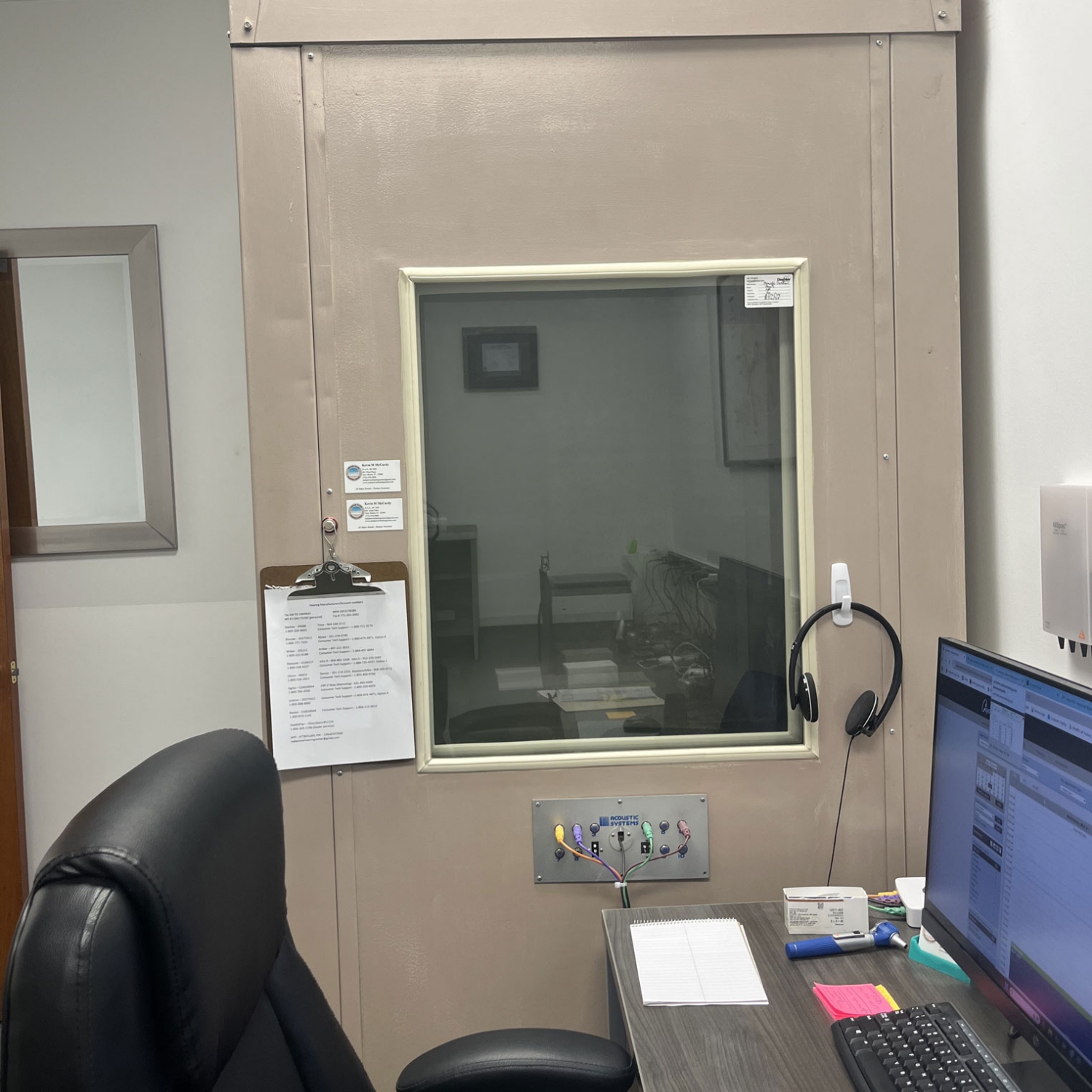 hearing testing booth sq