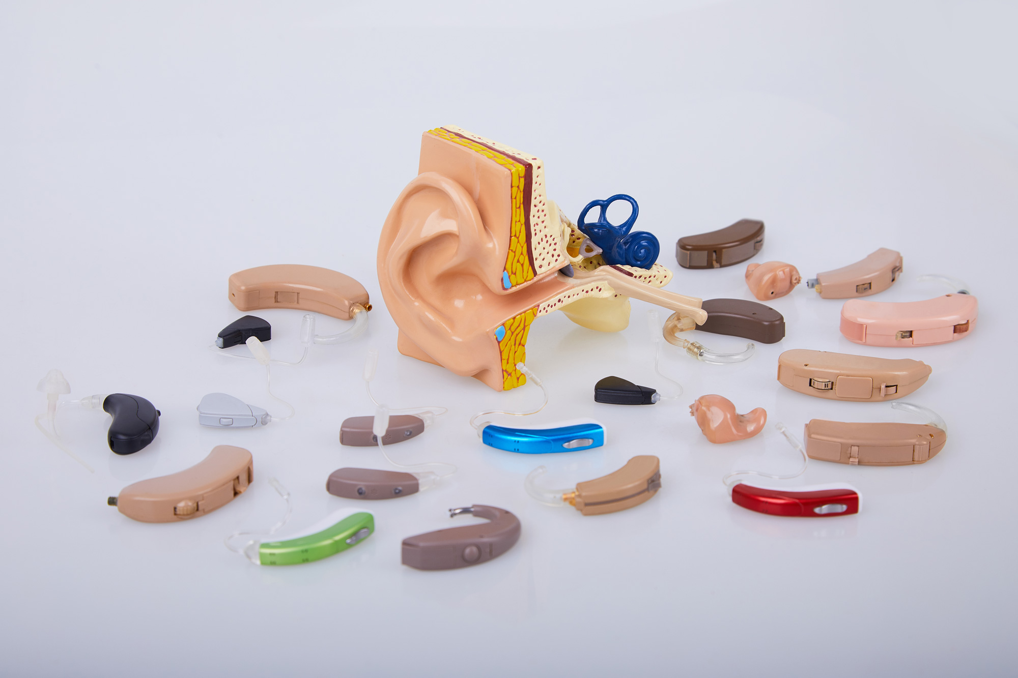 hearing aid styles surrounding ear model