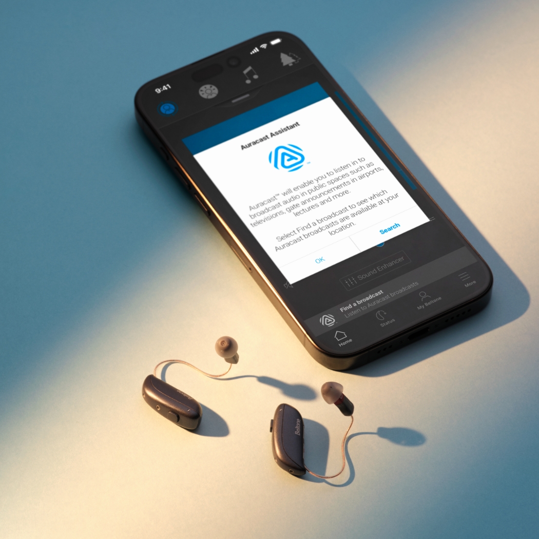 Beltone Envision BTE hearing aids with HearMax mobile app