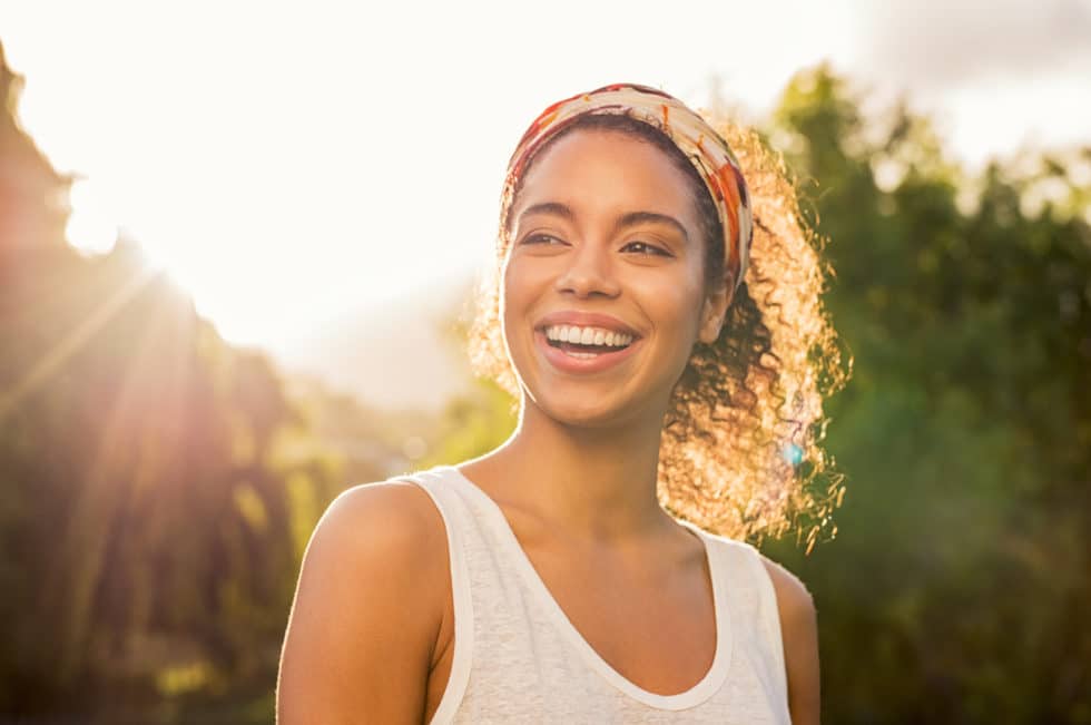 a smiling woman