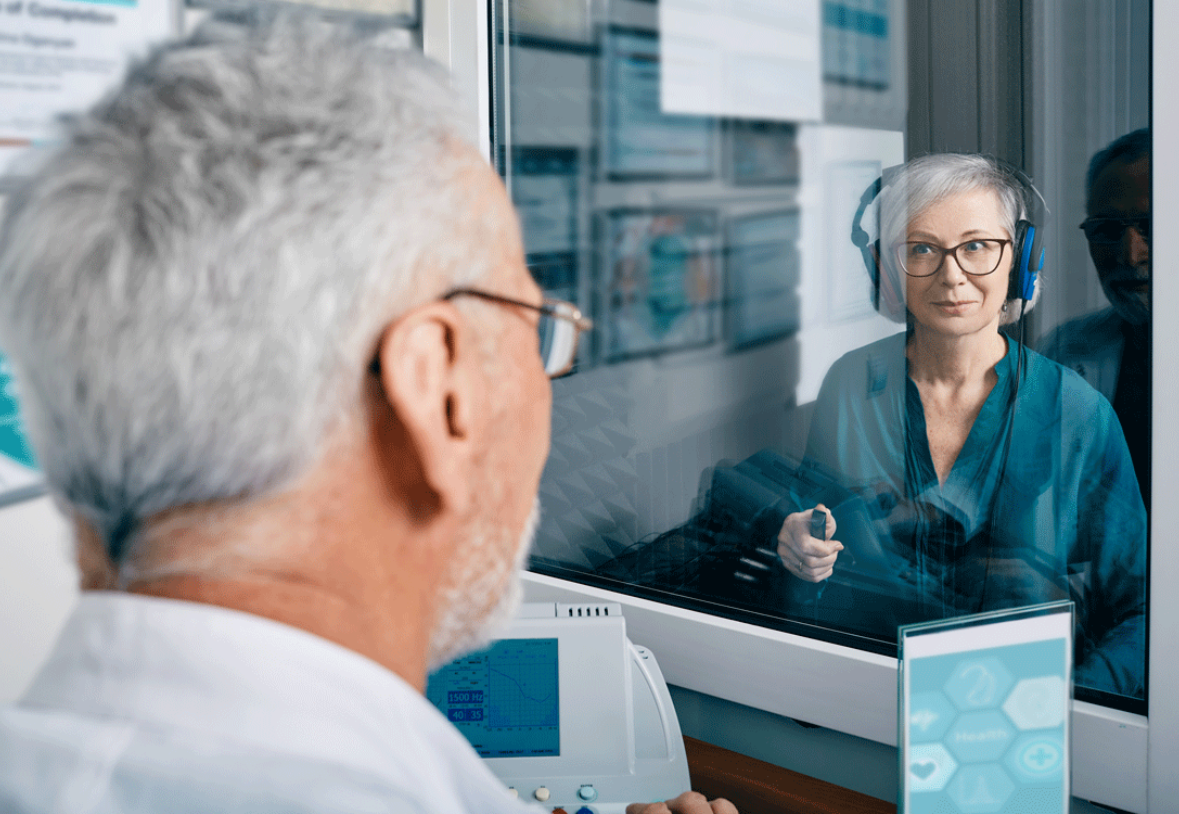 Audiologist following best practices