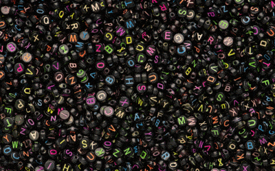 black english letter beads 400x250