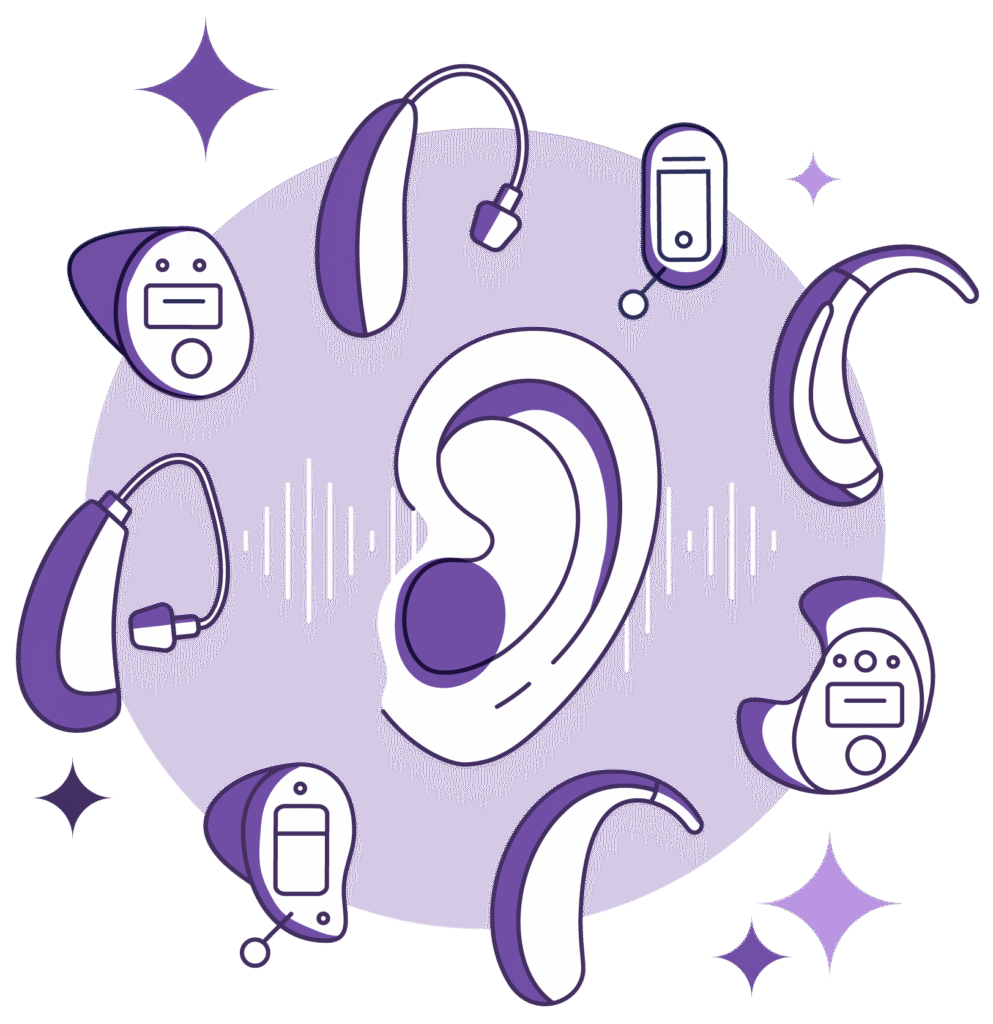 hearing aid collage