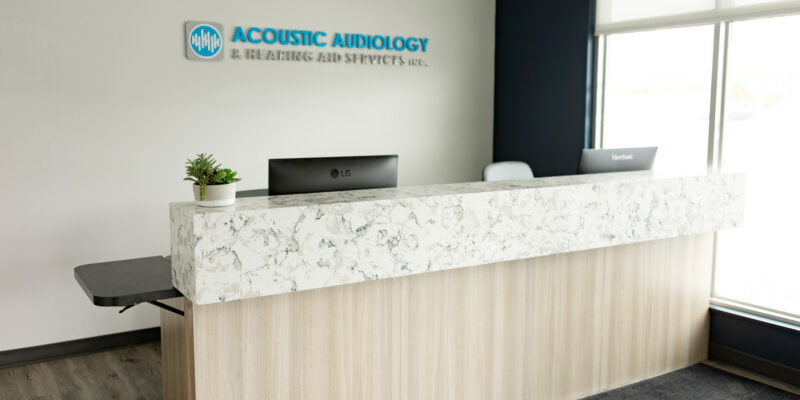 acoustic audiology front desk welcome center