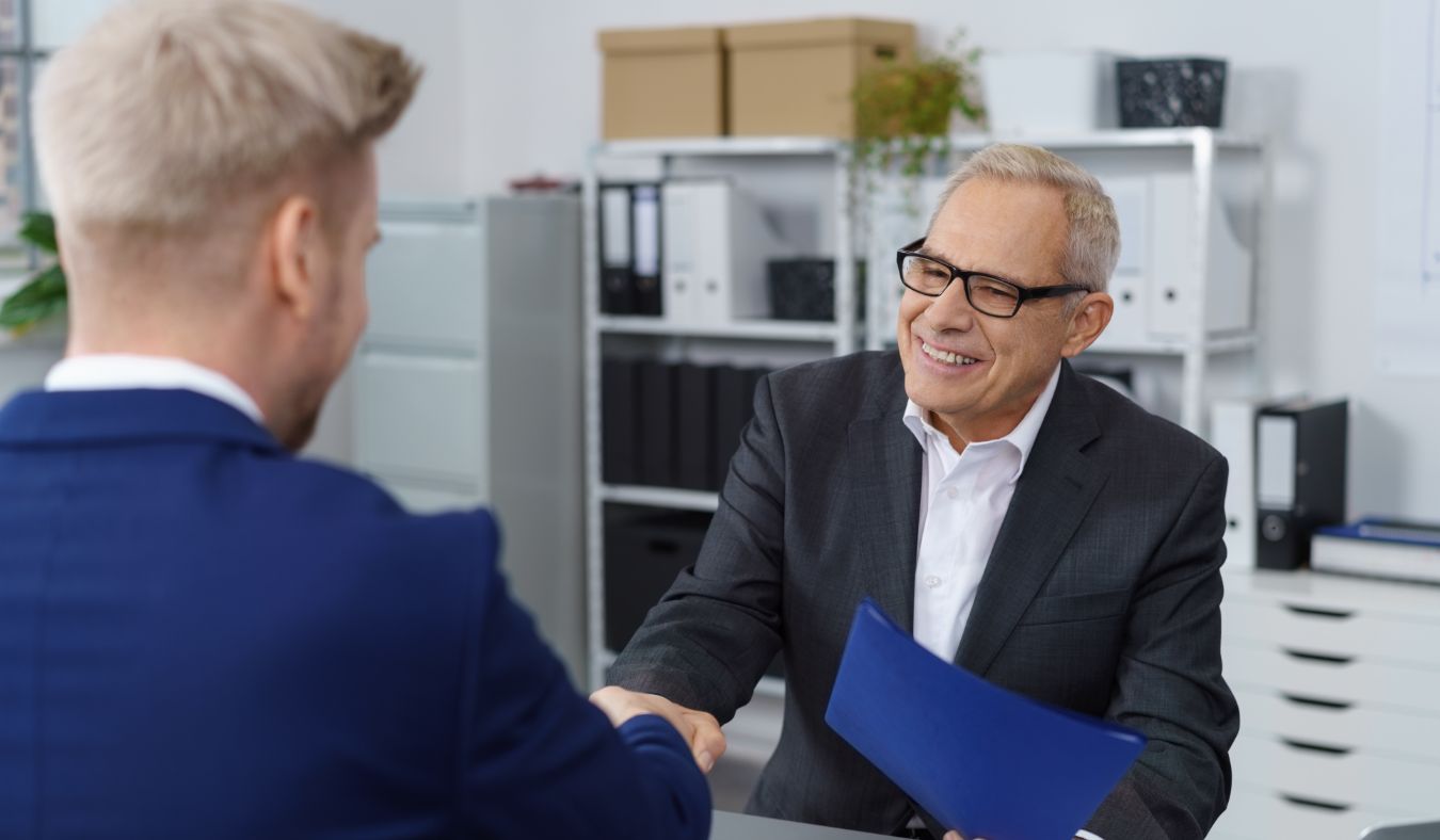job interview older male