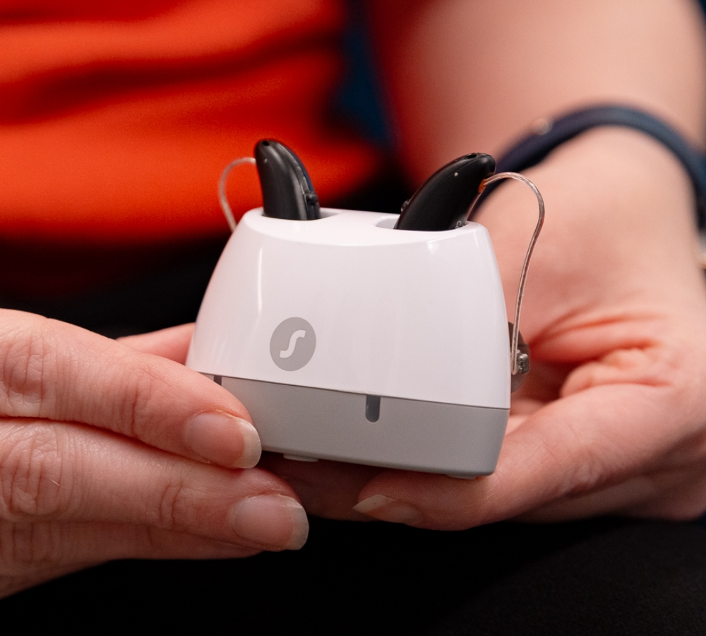 image hearing aids in charger