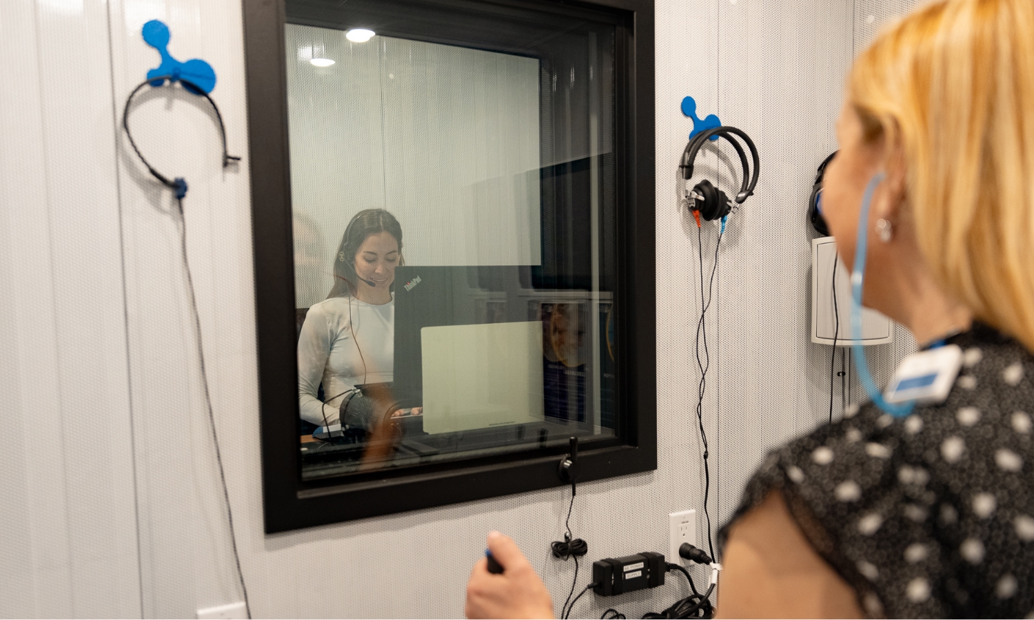 image hearing test sound booth patient