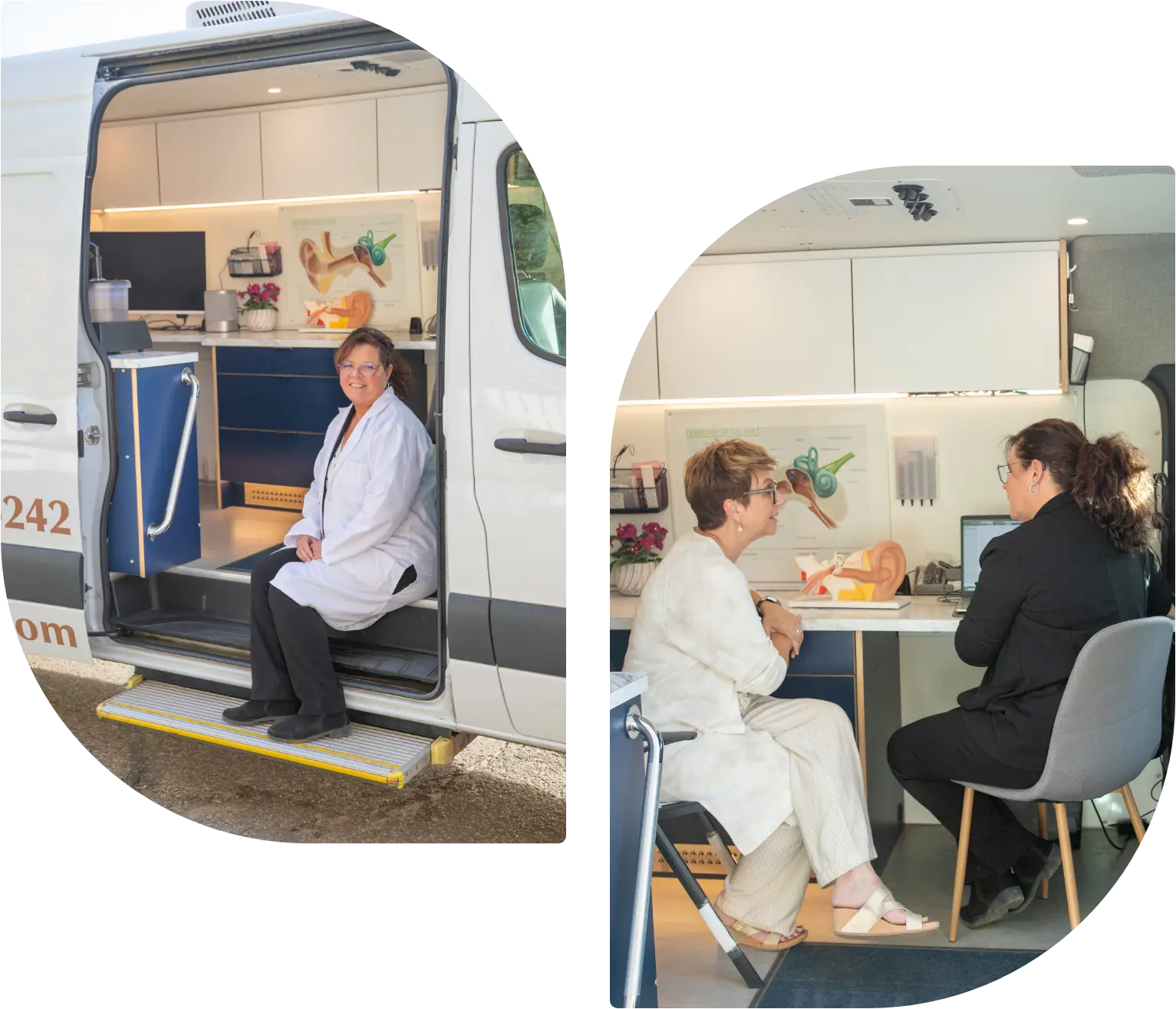 collage geri with van geri consultation with patient in van