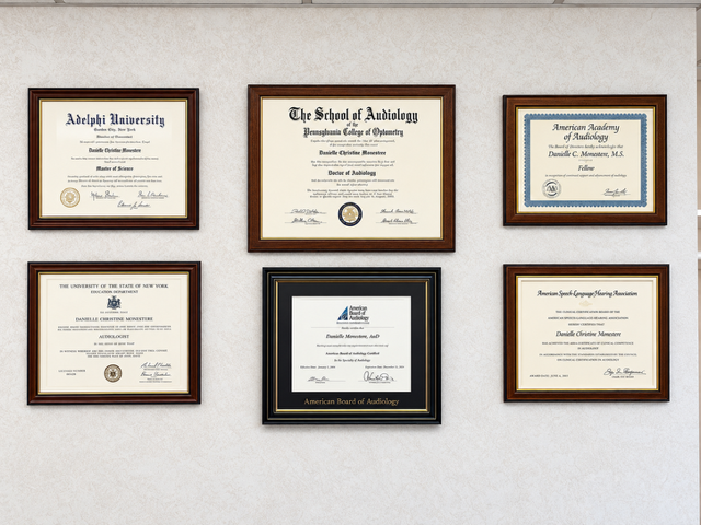 cove audiology awards certificates 2