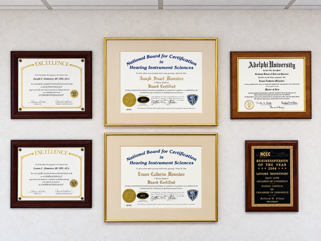 cove audiology awards certificates