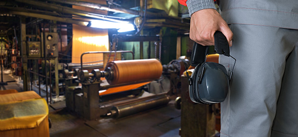 Man at Work with Earmuffs