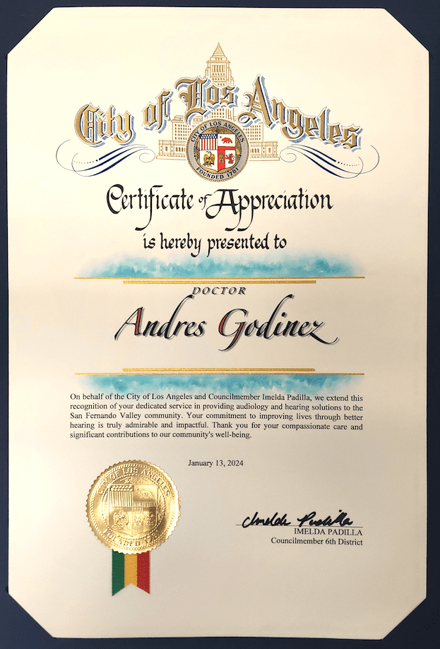 Certificate of Appreciation