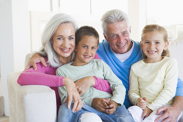 Family with Kids on Couch