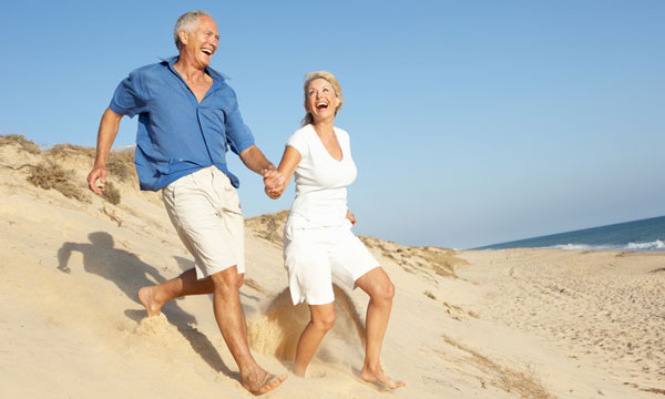 Elderly Couple on Beach