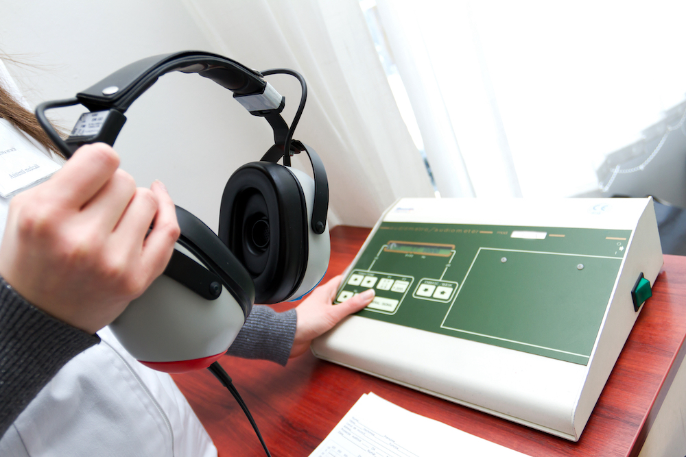 hearing test equipment used by an audiologist