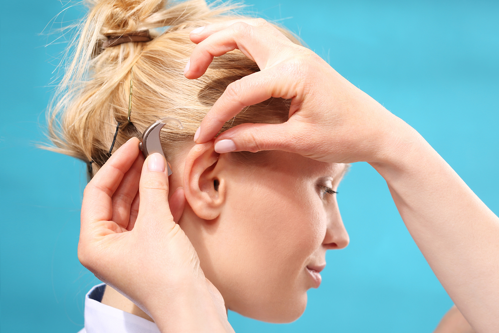 Woman with Hearing Aid
