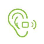 ear hearing aid icon heraing aid