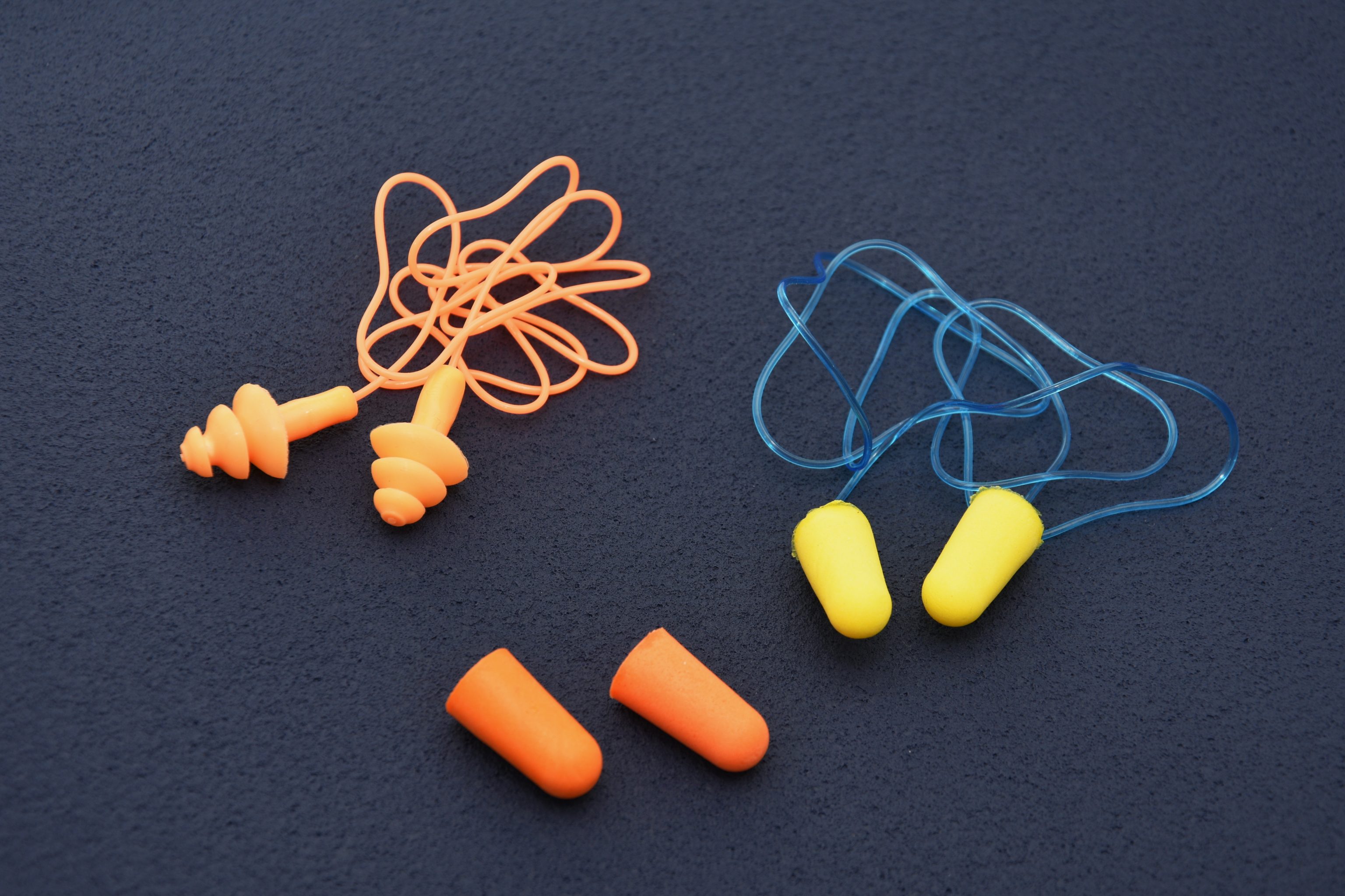 three sets of ear protectors