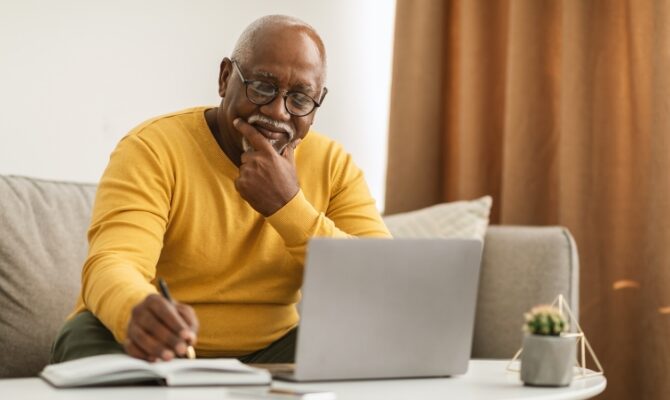 cta 1 older black male taking online survey