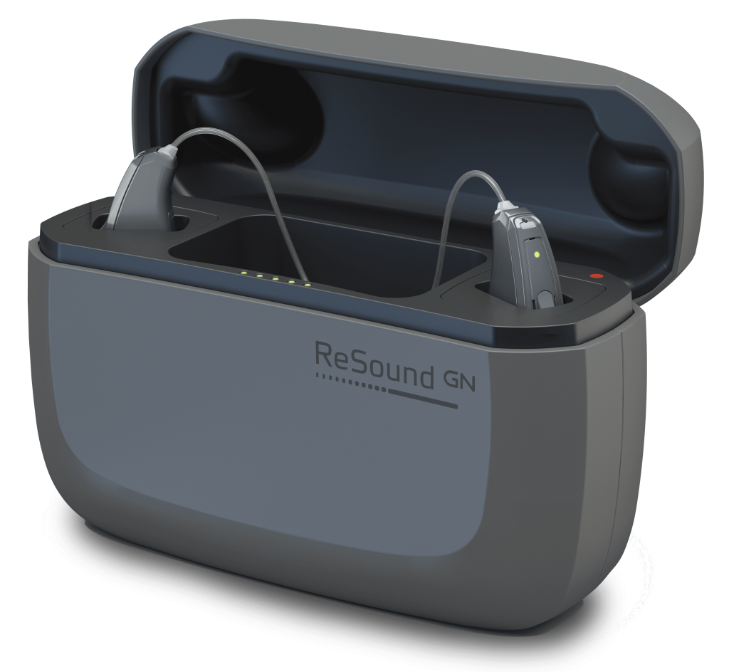 ReSound Apollo Charger Front Open Gloss Anthracite min ReSound Apollo Charger Front Open Gloss Anthracite min