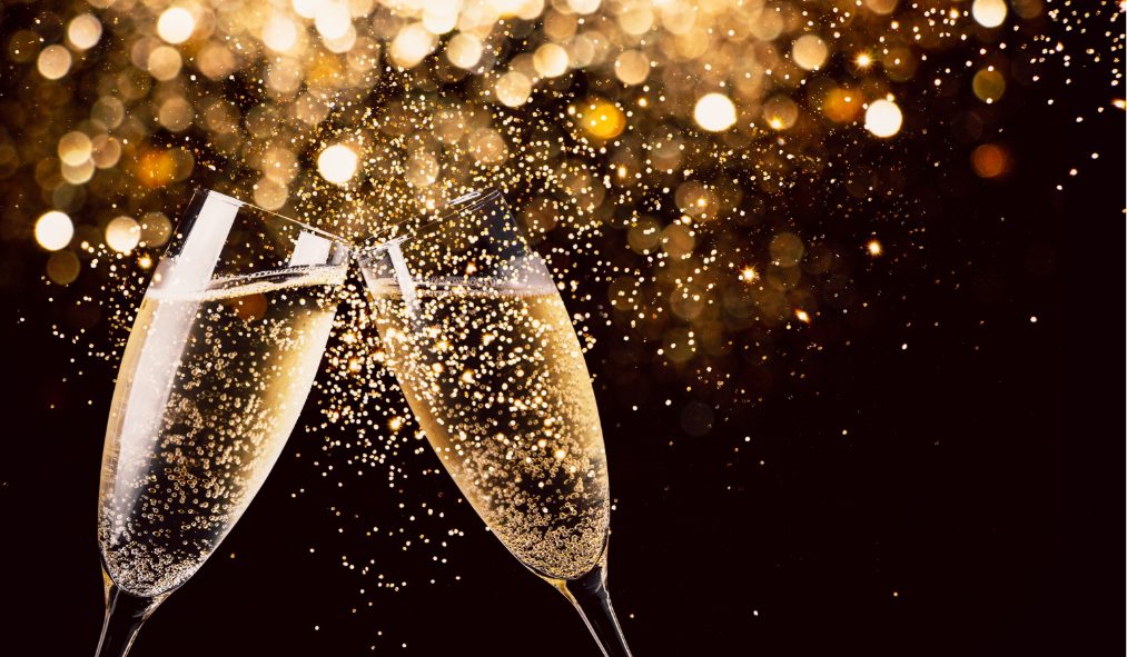 champagne toast fireworks