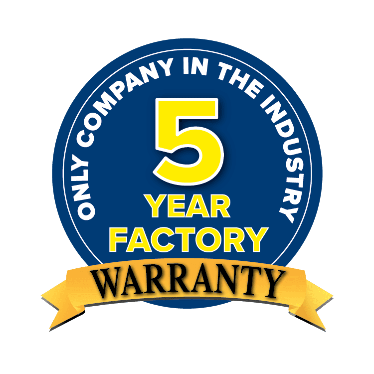 5 Year Factory Warranty Circle Ribbon JP03c OL 01