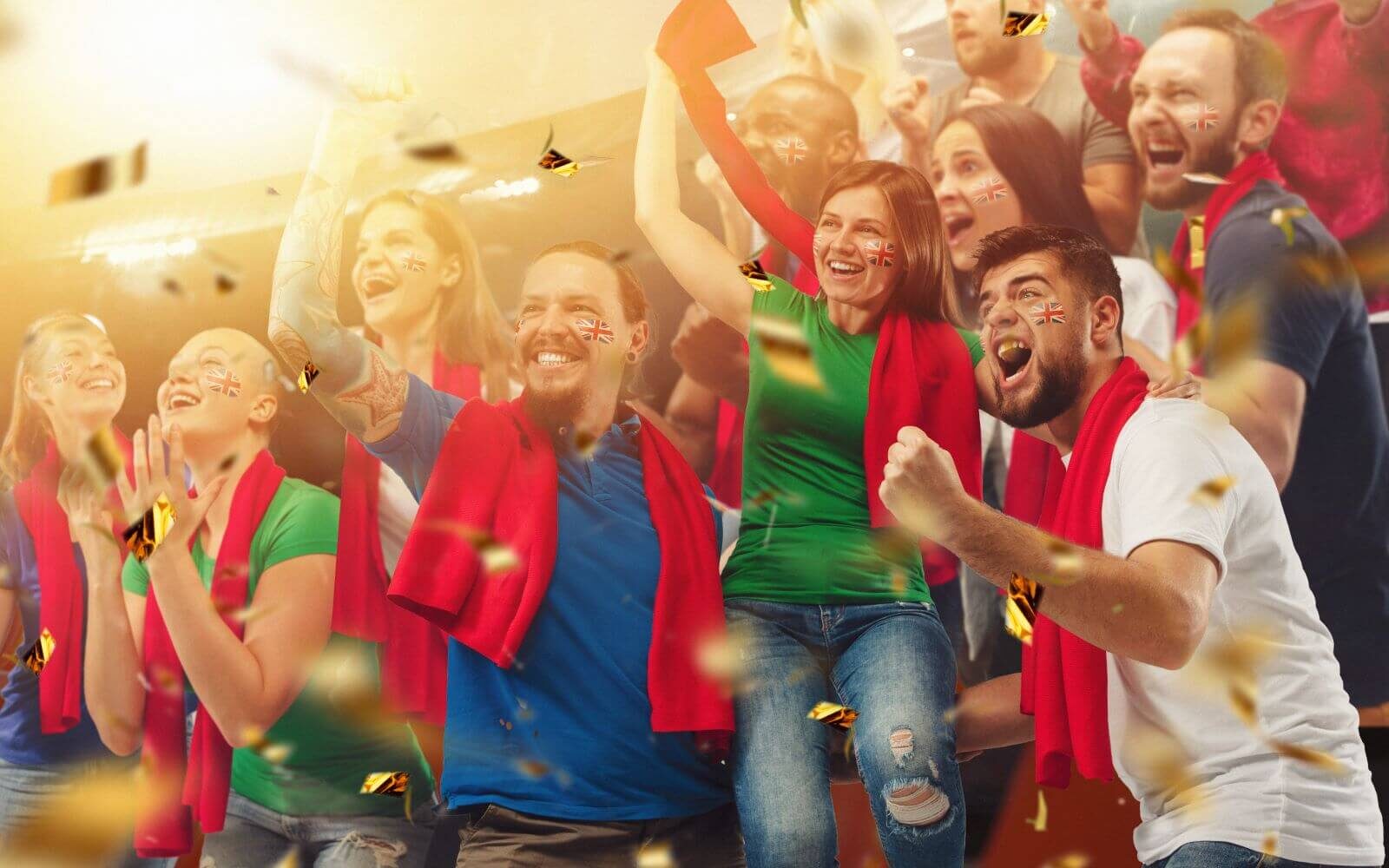 fans at sporting event