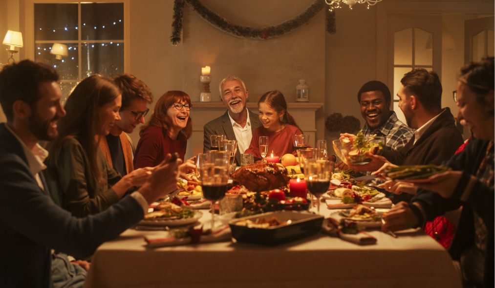 diverse dinner christmas
