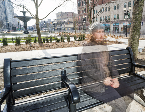 Invisible Woman on Bench | What To Do When Nobody Can See Your Hearing Loss Struggle