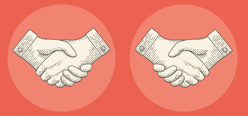 Illustration of two hands shaking
