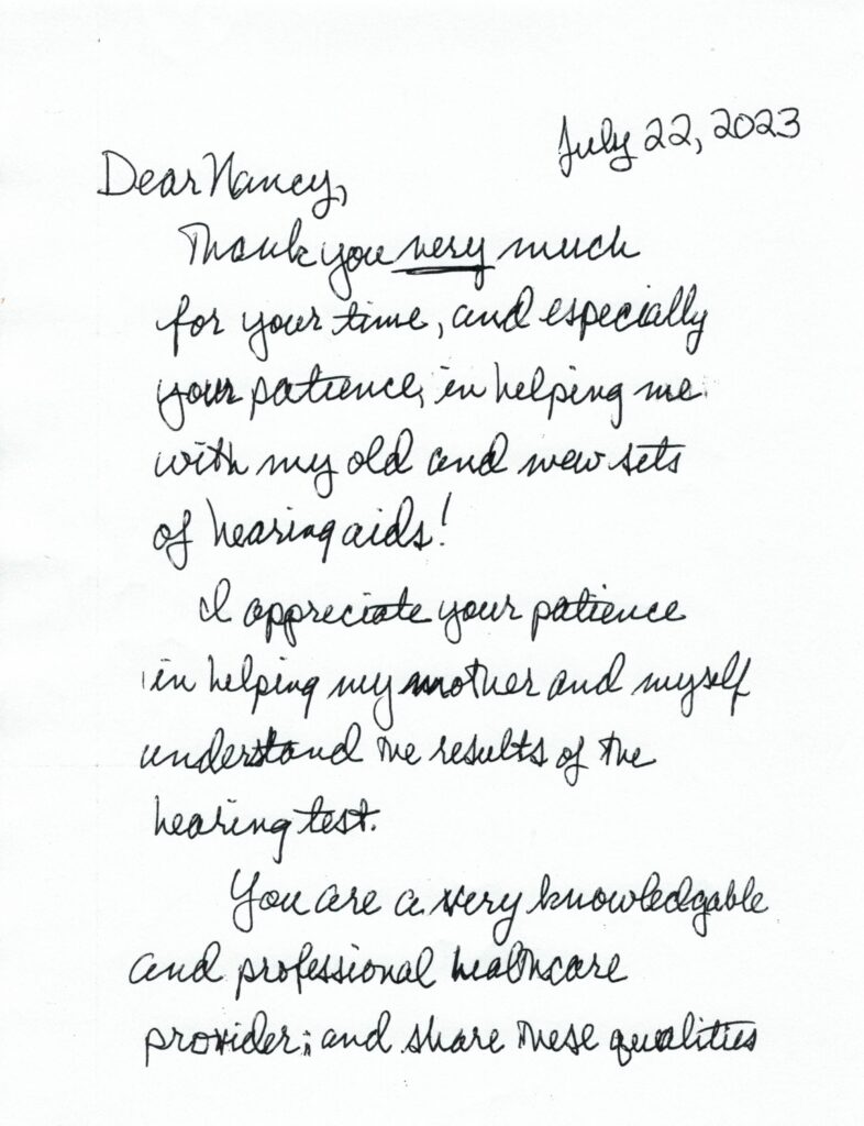 A M Testimonial Page 1