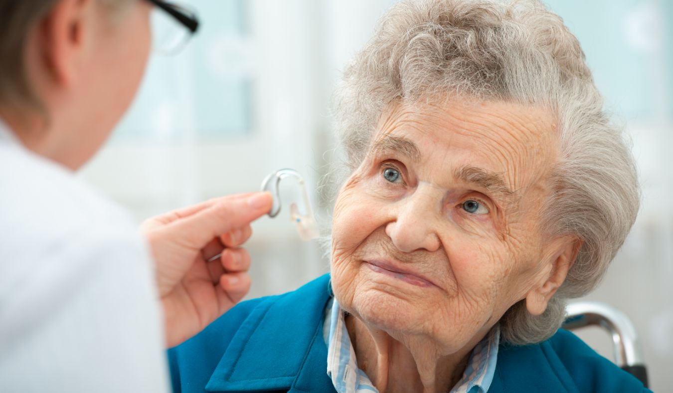senior hearing aid consultation