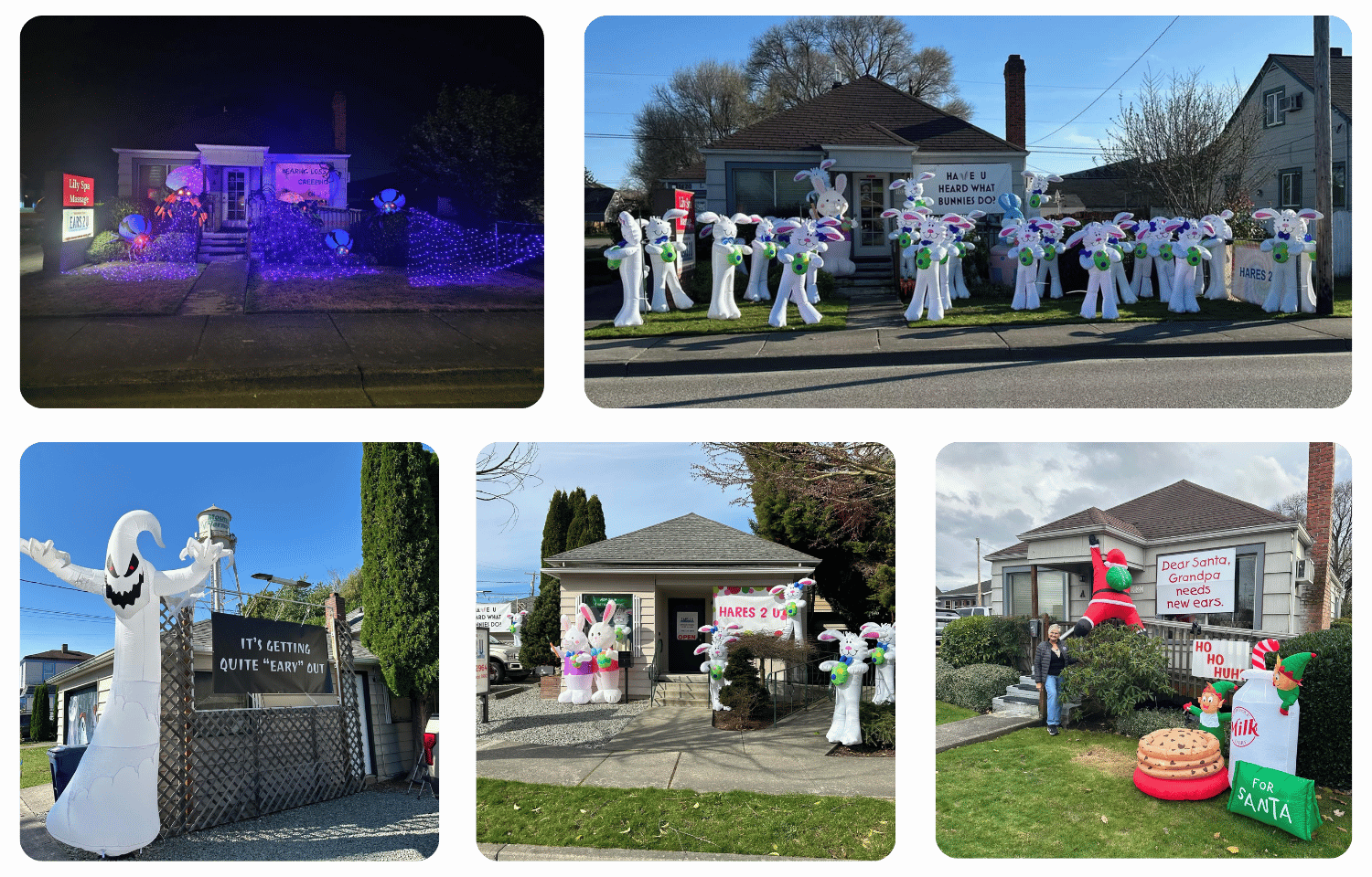 holiday display collage