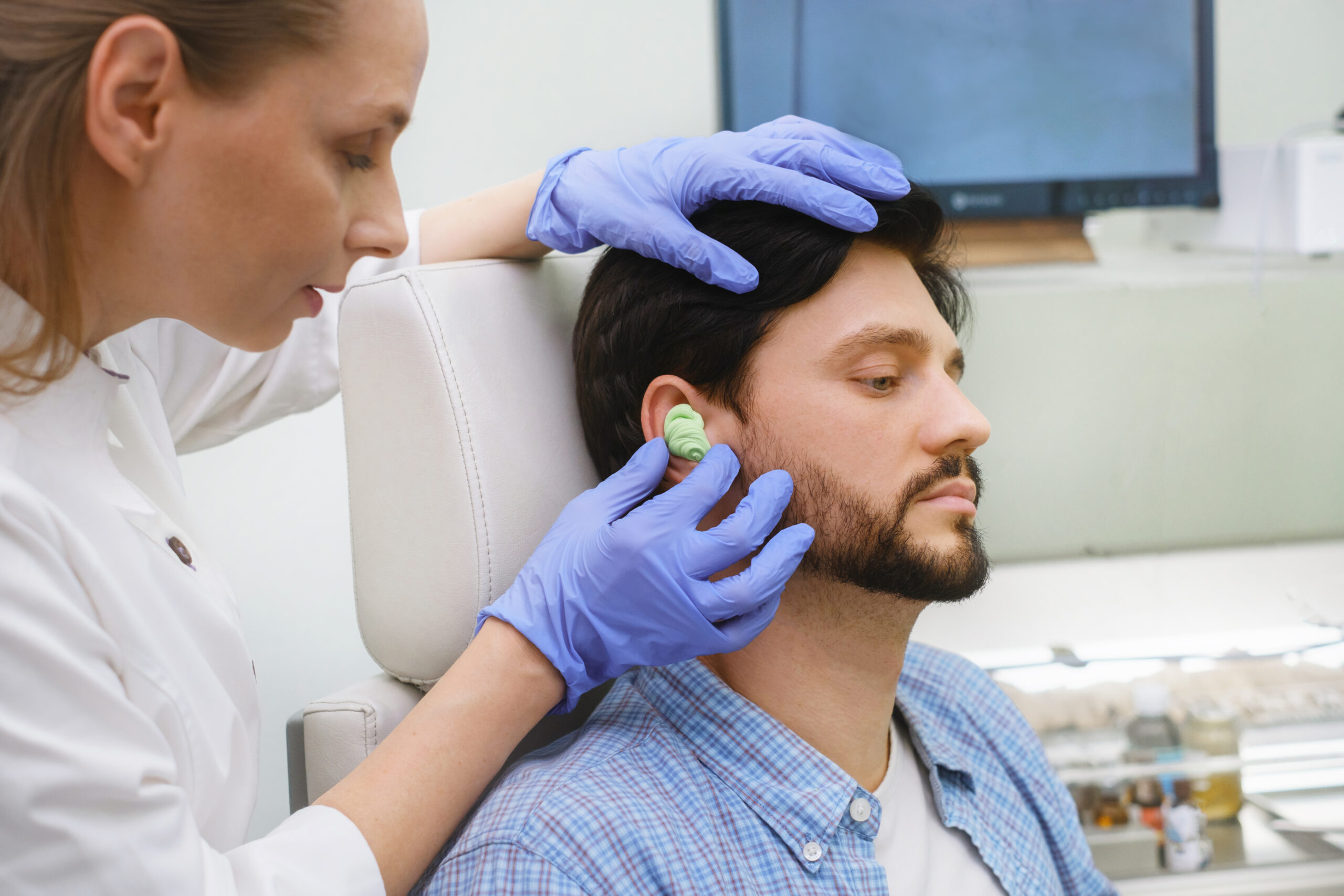 Making Custom earplugs by doctor