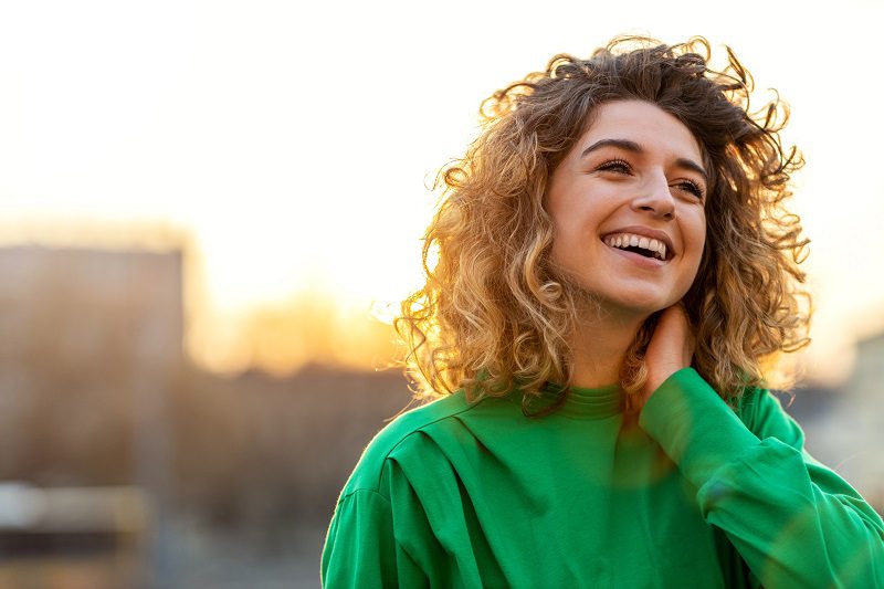 a smiling young woman