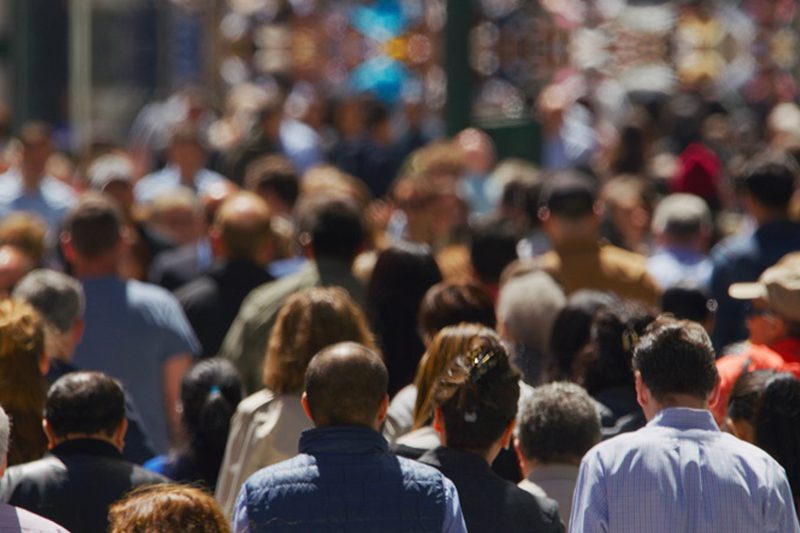 a crowd of people