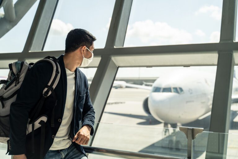 man on a plane