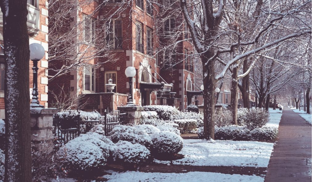 winter neighborhood city