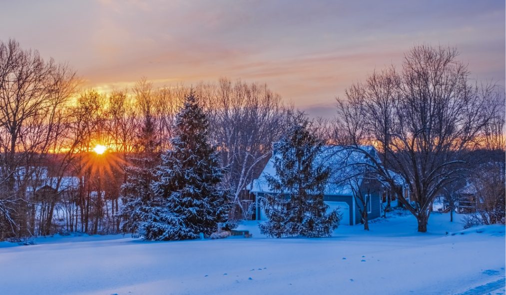 winter neighborhood rural